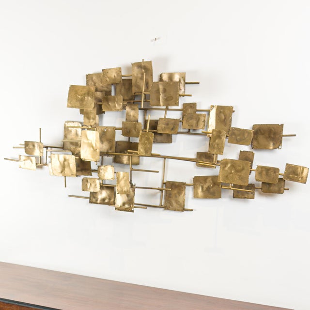 Brutalist Welded Steel & Brass Wall Sculpture in the Early Style of Curtis Jere, 1960s For Sale - Image 12 of 18