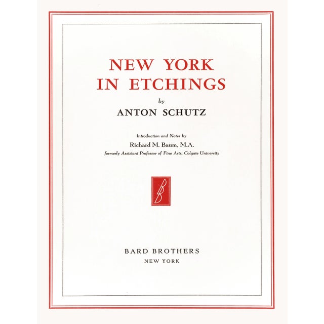 1930s 1939 Anton Schutz "George Washington Bridge" Etching For Sale - Image 5 of 6