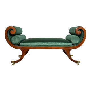 French Neoclassical Style Mahogany Recamiere Meridienne For Sale