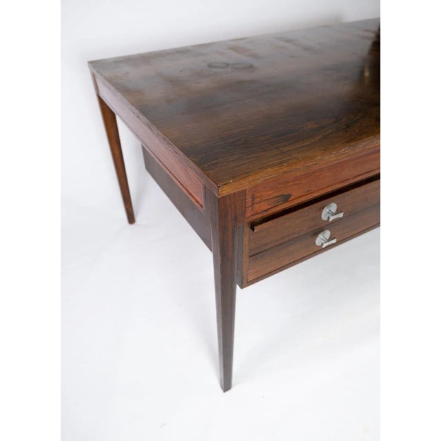 Finn Juhl Diplomat Desk in Rosewood by Finn Juhl for France & Son, 1960s For Sale - Image 4 of 8