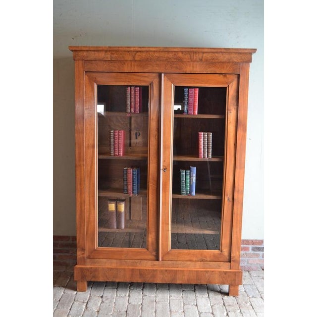 Antique Cherry Wood Bookcase For Sale - Image 9 of 11