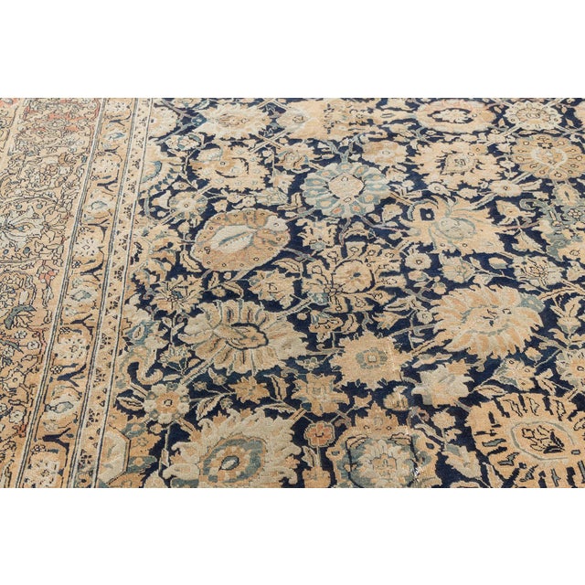 1900 - 1909 Antique Persian Tabriz Handmade Wool Rug For Sale - Image 5 of 8