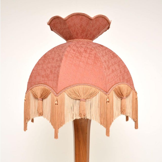 Mid-Century Modern Art Deco Floor Lamp in Walnut, 1920s For Sale - Image 3 of 10