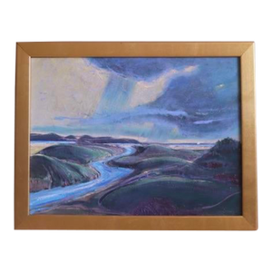 1980s Framed Coastal Oil Painting by Don Burgess