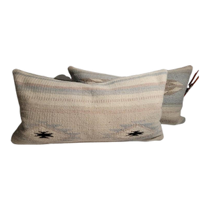 Pair of Mexican Indian Wool Serape Pillows
