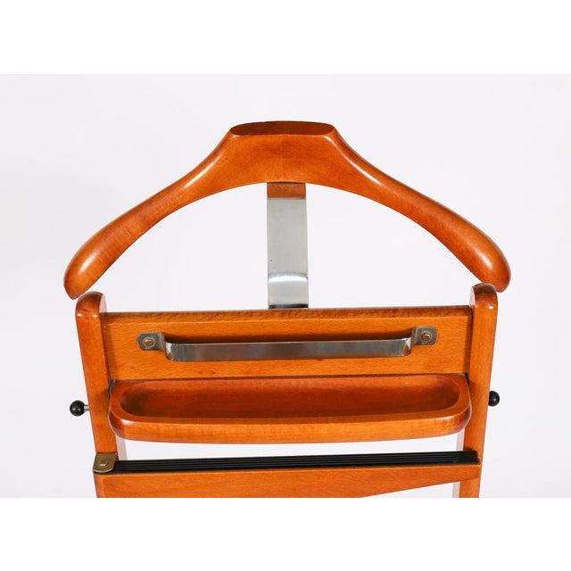 Wood Edwardian Revival Walnut Valet Clothes Stand, 20th Century For Sale - Image 7 of 12