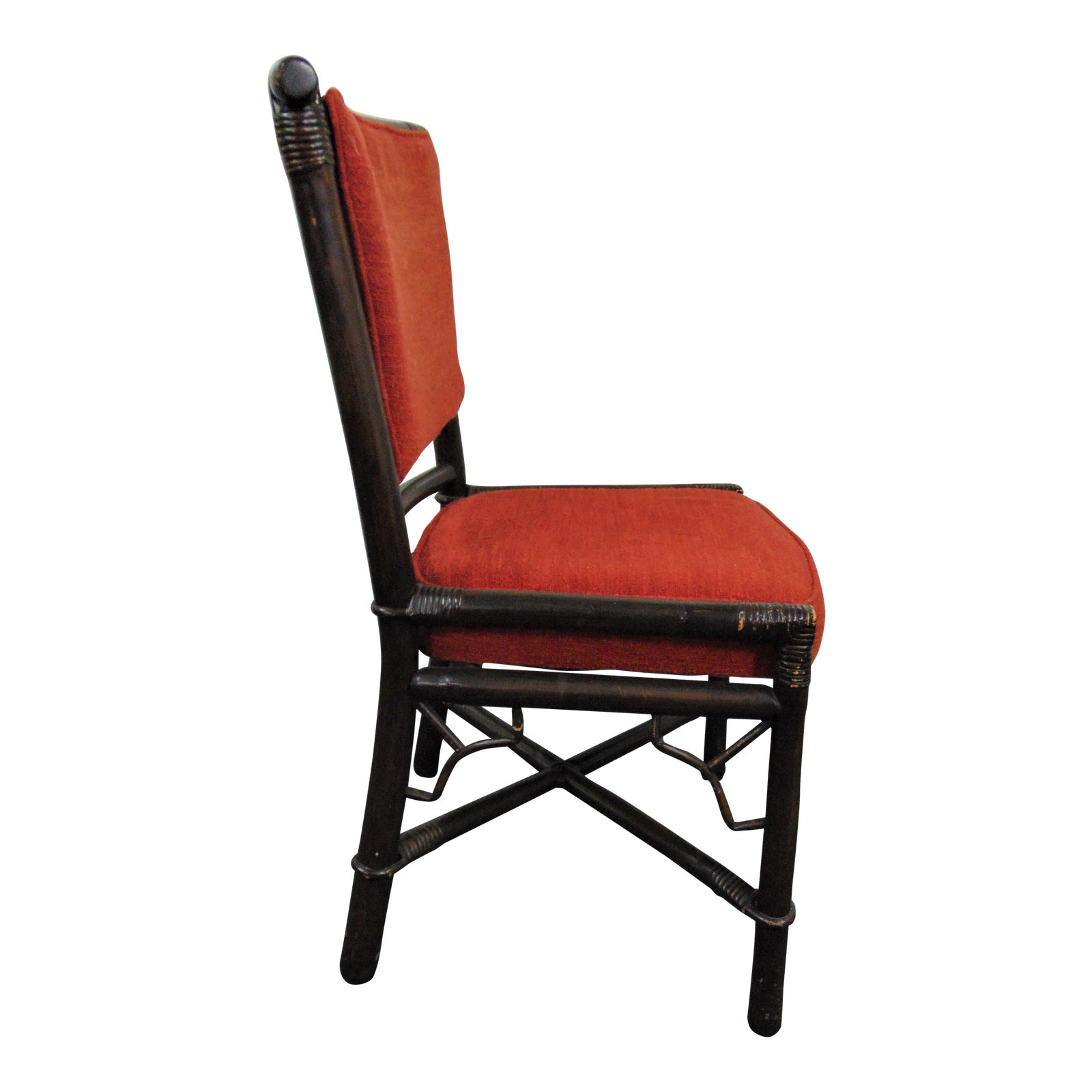Ficks Reed Chinoiserie Style Rattan Side Chair | Chairish