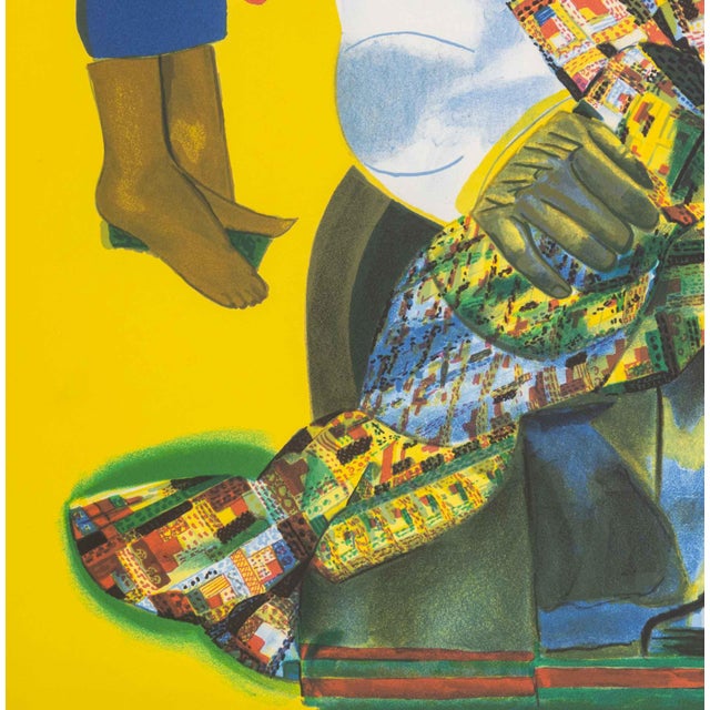 Yellow Romare Bearden "Mecklenburg Autumn", 1979 For Sale - Image 8 of 11