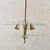 Mid-Century Modern 1940s Mid-Century Modern Italian Glass + Brass Chandelier with Star Motifs For Sale - Image 3 of 10