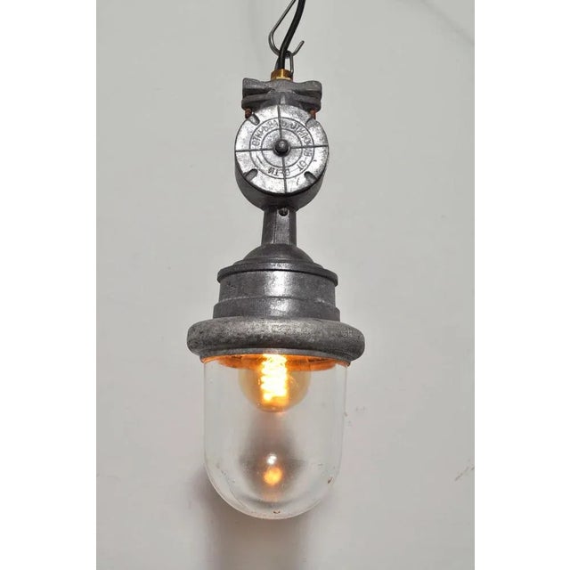 Metal Vintage Industrial Ceiling Light, 1950s For Sale - Image 7 of 10