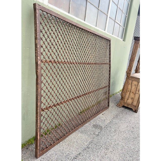 Indian Vintage Old India Jali Iron Screen For Sale - Image 3 of 7