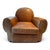 Art Deco Old Hickory Tannery Leather Club Chairs and Ottoman For Sale - Image 3 of 12