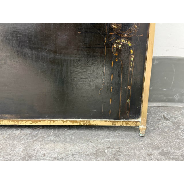 19th Century Head Board With Hand Painted Boat Scene For Sale - Image 9 of 12