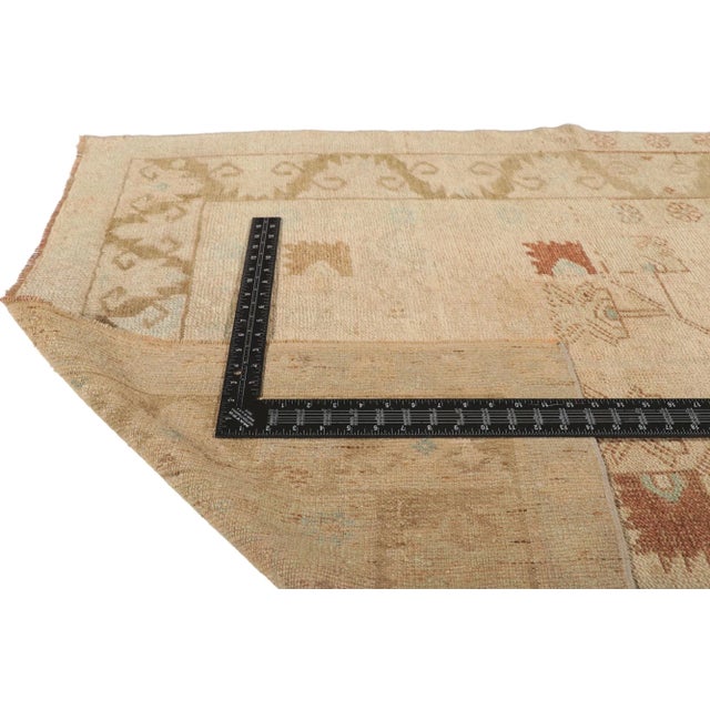 Late 20th Century Late 20th Century Vintage Turkish Oushak Rug- 03'08 X 09'09 For Sale - Image 5 of 8