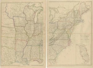 Antique Maps of the United States by W. G. Blackie, 1859, Set of 2