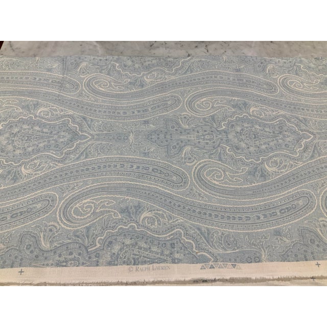 Textile Ralph Lauren Paisley Linen Fabric – 5.5 Yds X 54” - Priced Under $96 Per Yd! Traditional, Grandmillennial, Coastal, & Cottagecore Interiors- See Pics! For Sale - Image 7 of 8