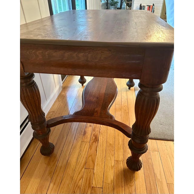 Antique Library Table For Sale - Image 9 of 10