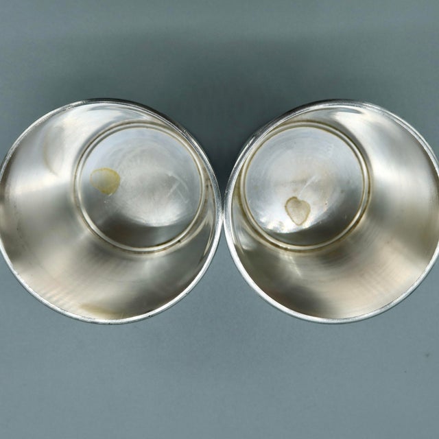 Metal Pair of Vintage Silverplate Kentucky Derby Mint Julep Cups, Circa 1973 For Sale - Image 7 of 7