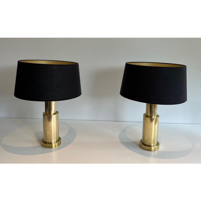 1970s Mid Century Modern Brass Desk Lamps - a Pair For Sale - Image 4 of 12
