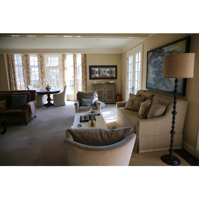 Hickory Chair Sofa Upholstered in Neutral Tan/Brown Herringbone For Sale In New York - Image 6 of 6