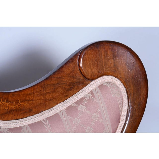 Wood Biedermeier Oak Seating Set in Walnut, Austria, 1840s, Set of 5 For Sale - Image 7 of 18