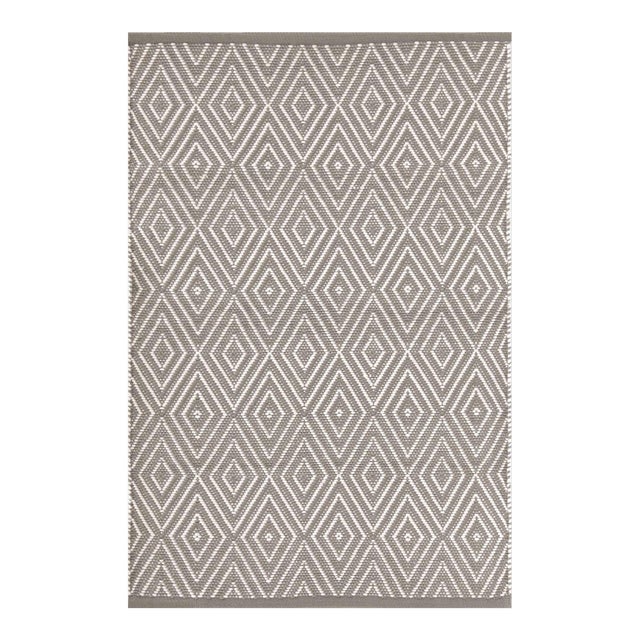 Dash & Albert by Annie Selke Diamond Fieldstone/Ivory Indoor/Outdoor Rug, 7' 6" x 9' 6" For Sale