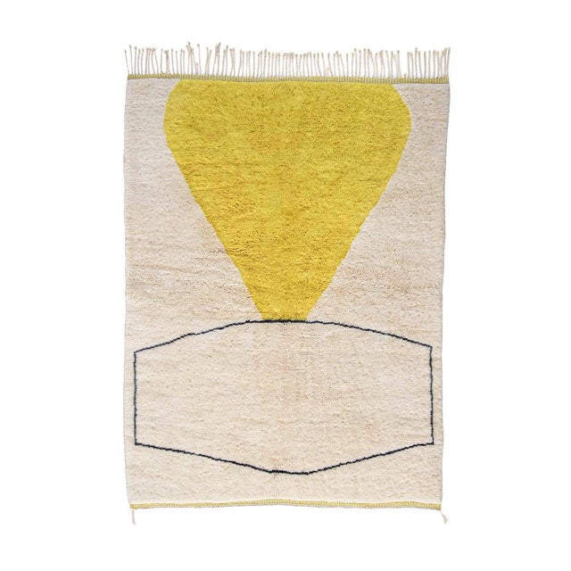 Geometric Hand-Knotted Wool Rug by Azele Studio For Sale - Image 10 of 10