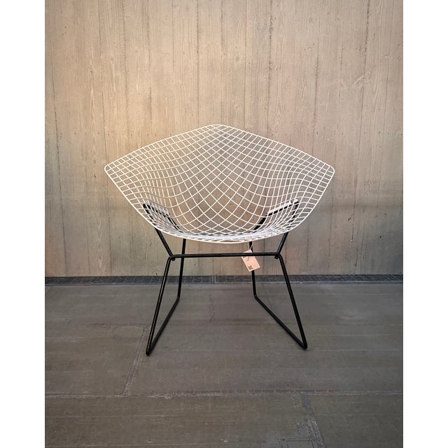 White Diamond Chair by Harry Bertoia for Knoll International, 1980s For Sale - Image 8 of 13