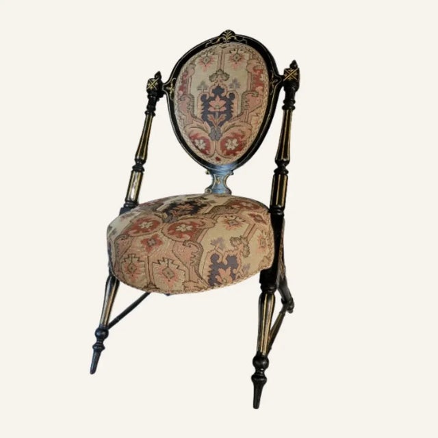 Mid 19th Century Antique Hunzinger Occasional Chair For Sale - Image 5 of 7