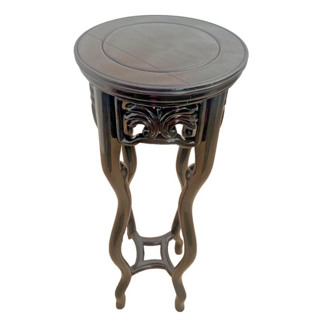Vintage Mahogany Plant Stand Pedestal Prunus Root Carved Tall Jardinière Table 1a For Sale In Palm Springs - Image 6 of 10