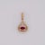 Red 1Ct Rubellite Tourmaline Pendant With Natural Diamond Accents: Solid 14k Gold For Sale - Image 8 of 8