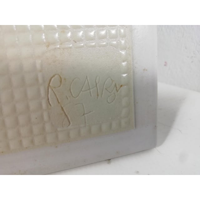 Mid-Century Modern Tile Painted and Signed by Roger Capron, 1987 For Sale - Image 3 of 13