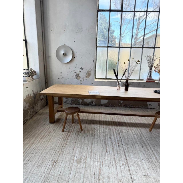 Oak Farmhouse Table, 1950s For Sale - Image 9 of 18