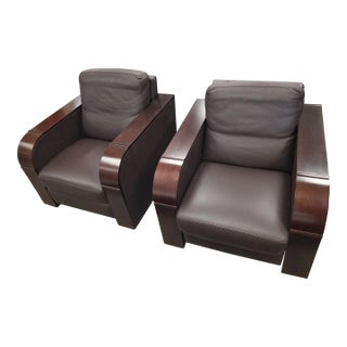 Pair of Duvivier Lounge Chairs For Sale