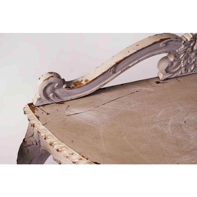 French European Demilune Tables - Antique, French Gray - A Pair For Sale - Image 3 of 8