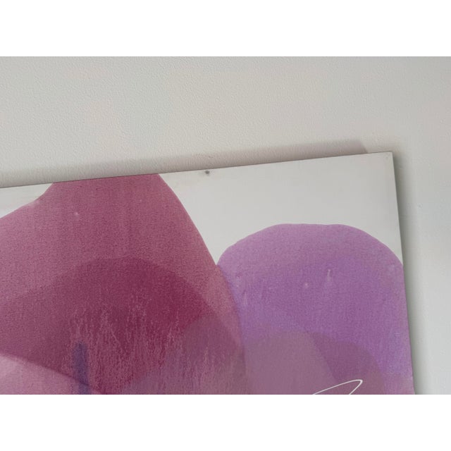 Large 1980s Vintage Marj Expressionist Abstract Acrylic on Canvas Painting – Unframed For Sale - Image 10 of 12