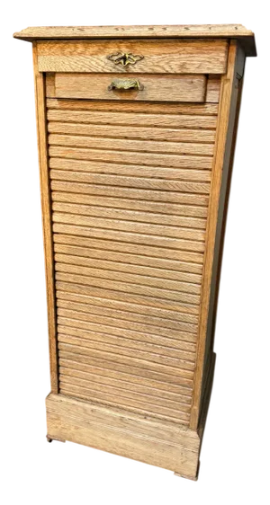 French Bleached Oak Filing Cabinet, 1920