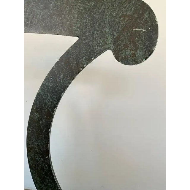 1990s Green Steel Patinated Klismos Chairs - A Pair For Sale - Image 4 of 13