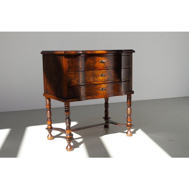 Antique Danish Oak Chest of Drawers, 1910s For Sale - Image 11 of 18