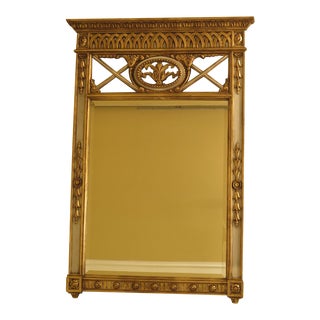 1990s Vintage Italian Style Gold Mirror For Sale