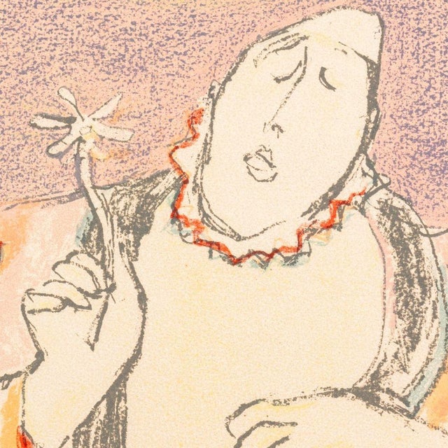 Manfred Schwartz (American, b. Poland, 1909-1970), Medrano Clown with Flower, Lithograph on Paper, circa 1955, marked...