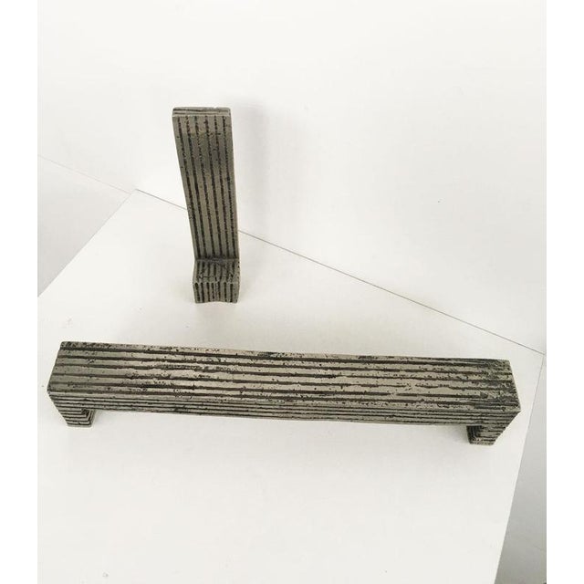 1980s Urano Palma, Politician's Table and Chair, 1980, Bronzes, Set of 2 For Sale - Image 5 of 16