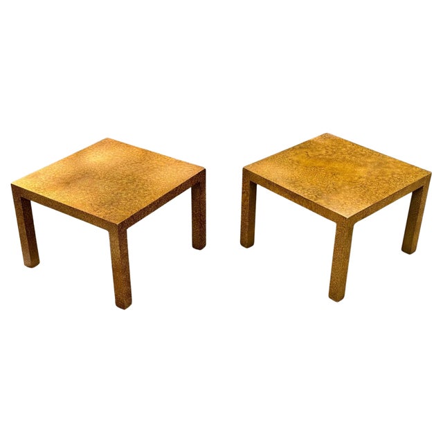 Milo Baughman Pair of Burl Wood End Tables Nightstands, Circa 1970s For Sale - Image 4 of 7