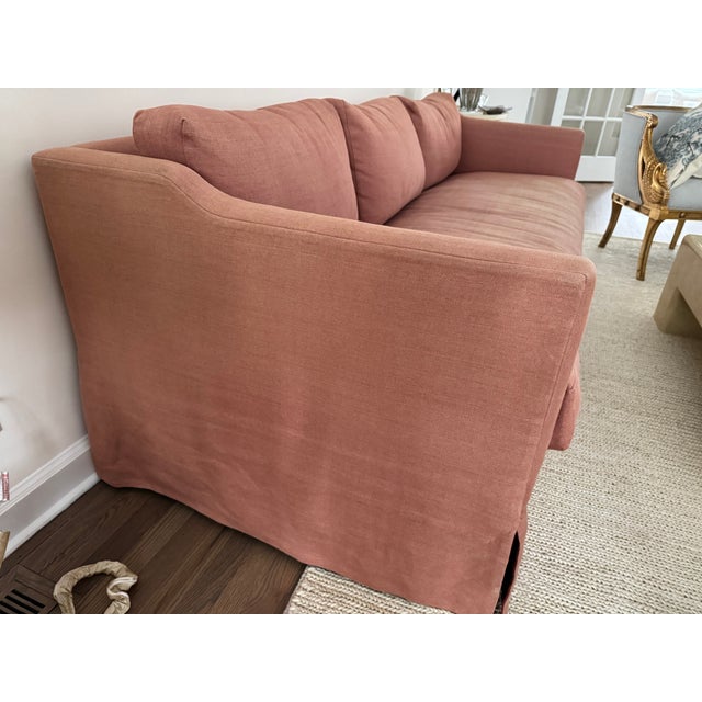 Late 20th Century Late 20th Century Nantucket-Red Bench Cushion Sofa For Sale - Image 5 of 5