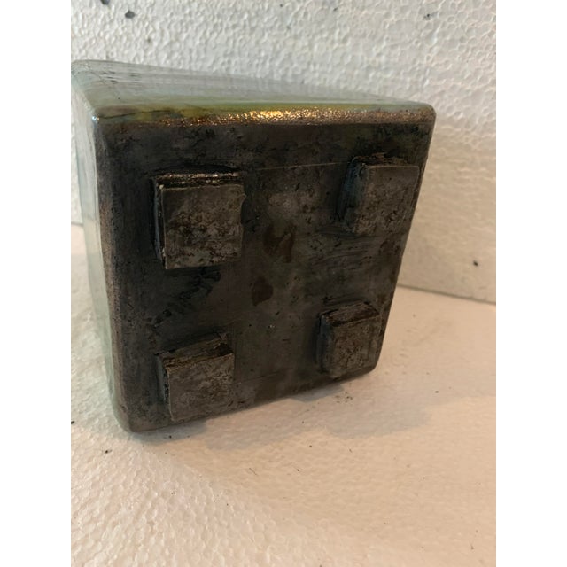 Gray Enameled Ceramic Box by J Gallart For Sale - Image 8 of 10
