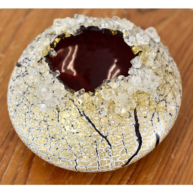 Glass Marsha Blaker Desomma Art Glass Vase For Sale - Image 7 of 11