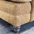 Textile Comfortable 3-Seat Brown Fabric Sofa With Rolled Arms For Sale - Image 7 of 9