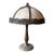 Early 20th Century Early American Bronze and Panel Glass Lamp For Sale