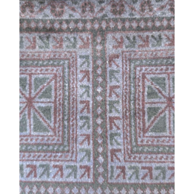 Textile Afghan Baluch Hand-Knotted Wool Rug, Indigo Panel Grid, 9'9" X 6'2" For Sale - Image 7 of 13
