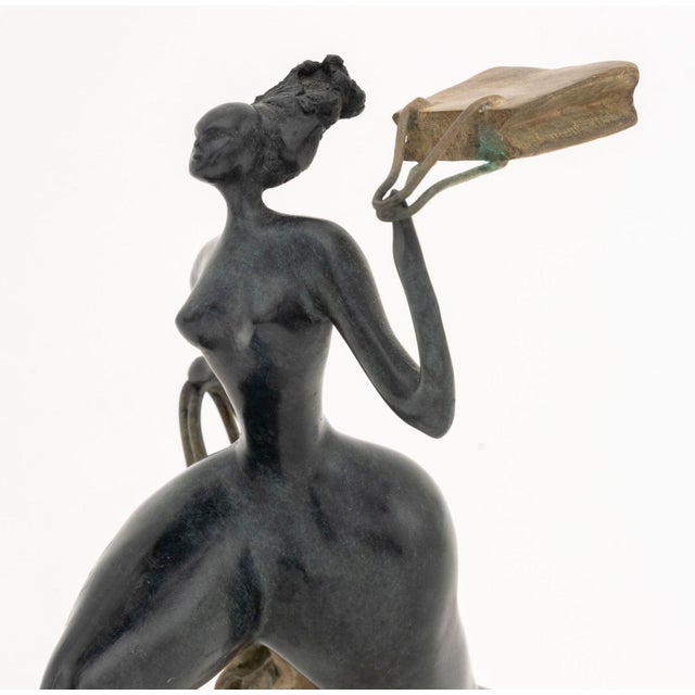 Contemporary Francoise Abraham "Shopping" Bronze Sculpture For Sale - Image 3 of 14